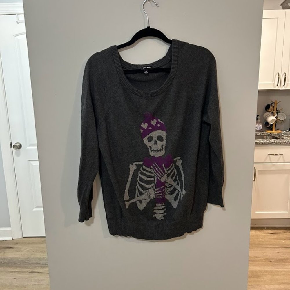 Gray Skeleton Sweater
